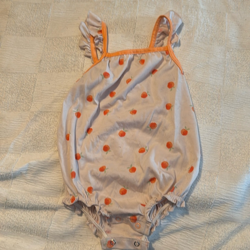 Peaches little girl romper